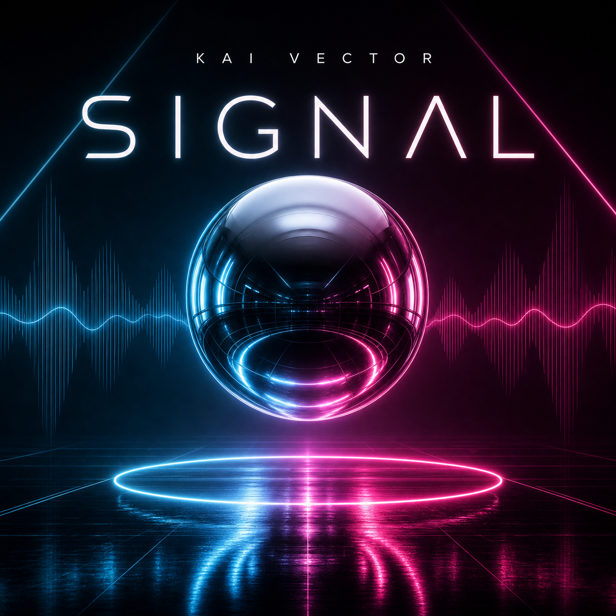 Electronic single artwork made with AI album cover generator